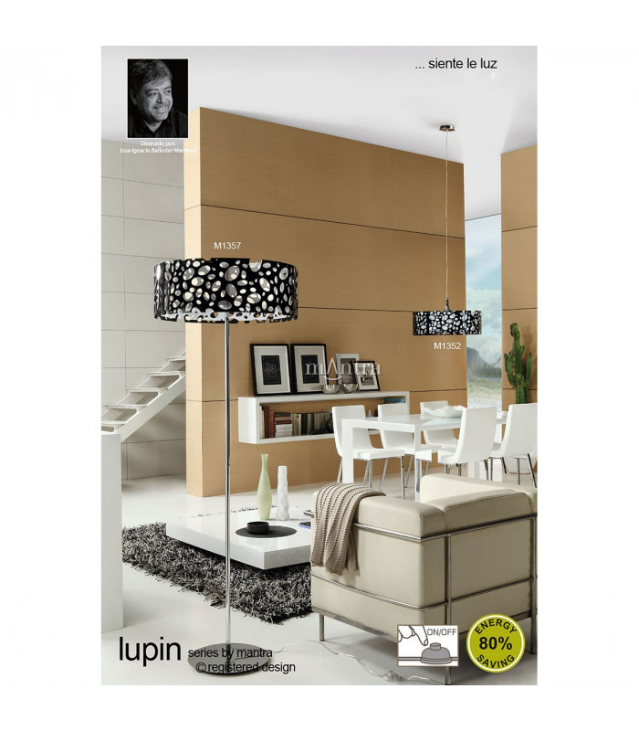 Lupin Linear Pendant 2 Light E27, Gloss Black, White Acrylic, Polished Chrome, CFL Lamps INCLUDED