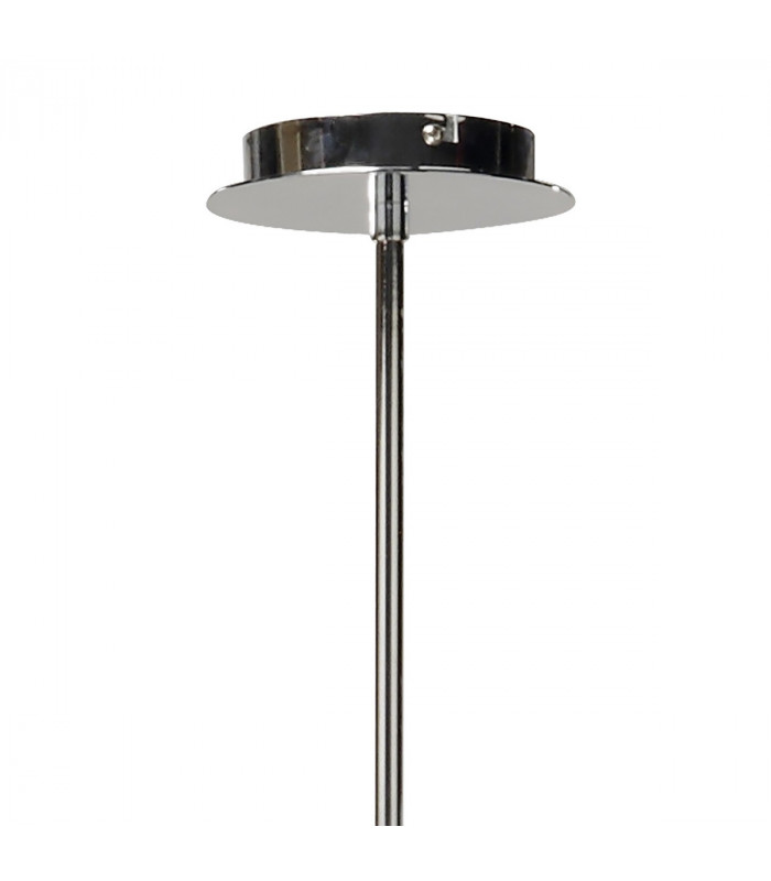 Lupin Linear Pendant 2 Light E27, Gloss Black, White Acrylic, Polished Chrome, CFL Lamps INCLUDED