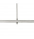 Lupin Linear Pendant 2 Light E27, Gloss Black, White Acrylic, Polished Chrome, CFL Lamps INCLUDED