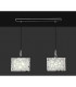 Lupin Linear Pendant 2 Light E27 Line, Gloss White/White Acrylic/Polished Chrome, CFL Lamps INCLUDED
