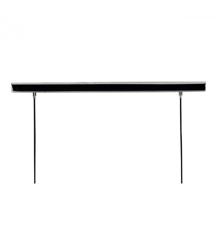 Lupin Linear Pendant 2 Light E27 Line, Gloss White/White Acrylic/Polished Chrome, CFL Lamps INCLUDED