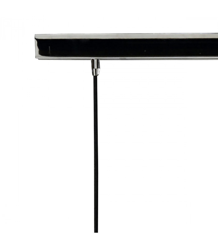 Lupin Linear Pendant 2 Light E27 Line, Gloss White/White Acrylic/Polished Chrome, CFL Lamps INCLUDED