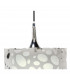 Lupin Linear Pendant 2 Light E27 Line, Gloss White/White Acrylic/Polished Chrome, CFL Lamps INCLUDED