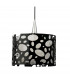 Lupin Linear Pendant 2 Light E27 Line, Gloss Black/White Acrylic/Polished Chrome, CFL Lamps INCLUDED
