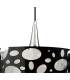 Lupin Linear Pendant 2 Light E27 Line, Gloss Black/White Acrylic/Polished Chrome, CFL Lamps INCLUDED