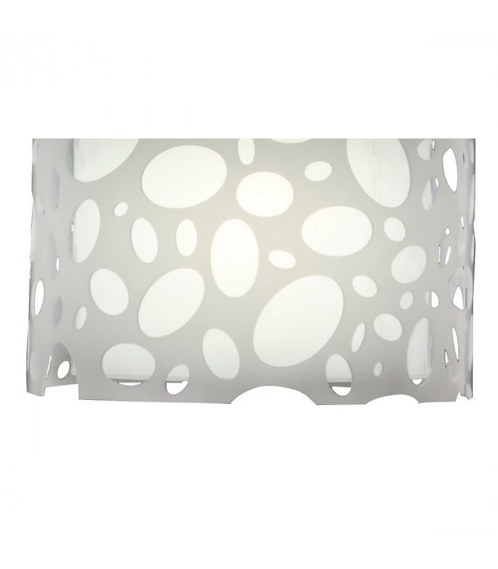 Lupin Pendant 1 Light E27 Gloss White/White Acrylic/Polished Chrome CFL Lamps INCLUDED-10