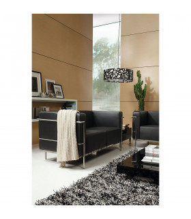 Lupin Pendant 4 Light E27, Gloss Black/White Acrylic/Polished Chrome, CFL Lamps INCLUDED