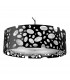 Lupin Pendant 4 Light E27, Gloss Black/White Acrylic/Polished Chrome, CFL Lamps INCLUDED