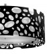Lupin Pendant 4 Light E27, Gloss Black/White Acrylic/Polished Chrome, CFL Lamps INCLUDED