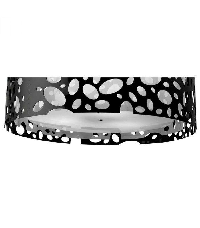 Lupin Pendant 4 Light E27, Gloss Black/White Acrylic/Polished Chrome, CFL Lamps INCLUDED
