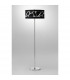 Manhattan Floor Lamp 3 Light L1/SGU10 Polished Chrome/Frosted Glass With Black Patterned Shade CFL Lamps INCLUDED-2