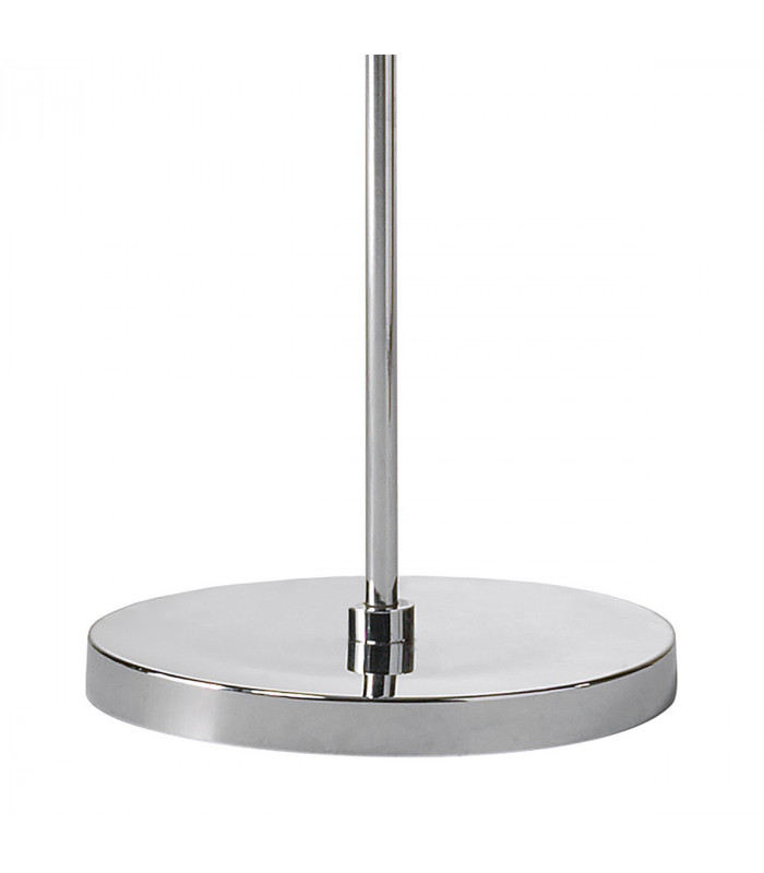 Manhattan Floor Lamp 3 Light L1/SGU10 Polished Chrome/Frosted Glass With Black Patterned Shade CFL Lamps INCLUDED-6