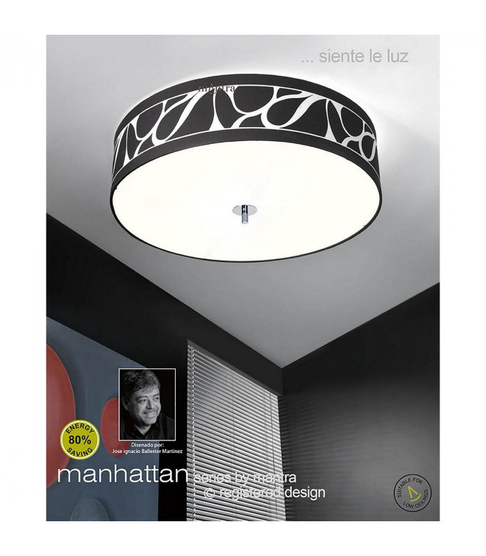 Manhattan Linear Pendant 2 Light L1 SGU10 Polished Chrome Frosted Glass With Black Patterned Shade CFL Lamps INCLUDED-5