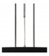 Manhattan Linear Pendant 2 Light L1 SGU10 Polished Chrome Frosted Glass With Black Patterned Shade CFL Lamps INCLUDED-6