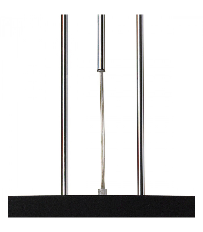 Manhattan Linear Pendant 2 Light L1 SGU10 Polished Chrome Frosted Glass With Black Patterned Shade CFL Lamps INCLUDED-6