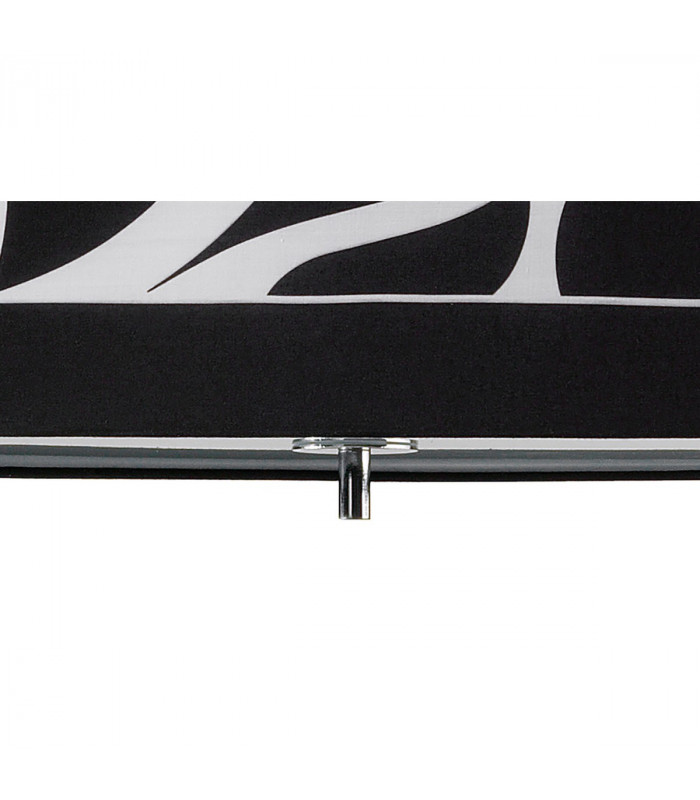 Manhattan Linear Pendant 2 Light L1 SGU10 Polished Chrome Frosted Glass With Black Patterned Shade CFL Lamps INCLUDED-10