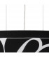 Manhattan Linear Pendant Large 3 Light L1 SGU10 Polished Chrome Frosted Glass With Black Patterned Shade CFL Lamps INCLUDED-3