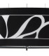 Manhattan Linear Pendant Large 3 Light L1 SGU10 Polished Chrome Frosted Glass With Black Patterned Shade CFL Lamps INCLUDED-5