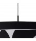 Manhattan Pendant Small 3 Light L1/SGU10 Polished Chrome/Frosted Glass With Black Patterned Shade CFL Lamps INCLUDED-5
