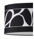 Manhattan Pendant Small 3 Light L1/SGU10 Polished Chrome/Frosted Glass With Black Patterned Shade CFL Lamps INCLUDED-6