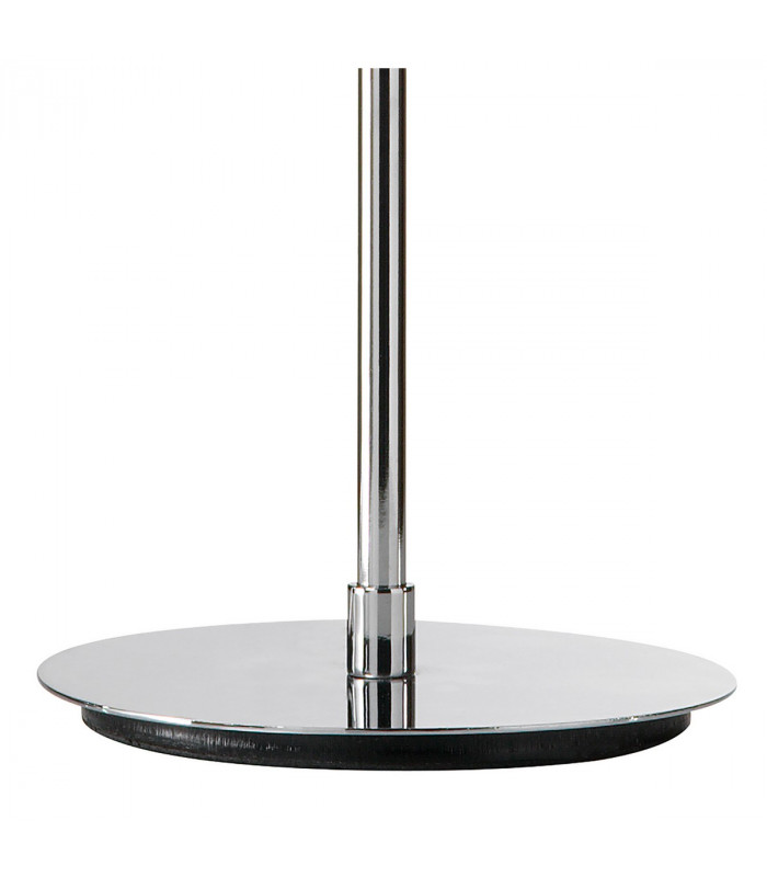 Manhattan Table Lamp 2 Light L1/SGU10 Polished Chrome/Frosted Glass With Black Patterned Shade CFL Lamps INCLUDED-5
