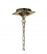 Mara Pendant 3 Light E14 French Gold With Ivory White Shades-3