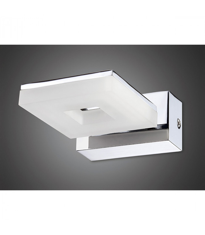 Marc Wall Lamp 1 Light 5W LED 3000K IP44, 450lm, Polished Chrome/Frosted Acrylic, 3yrs Warranty