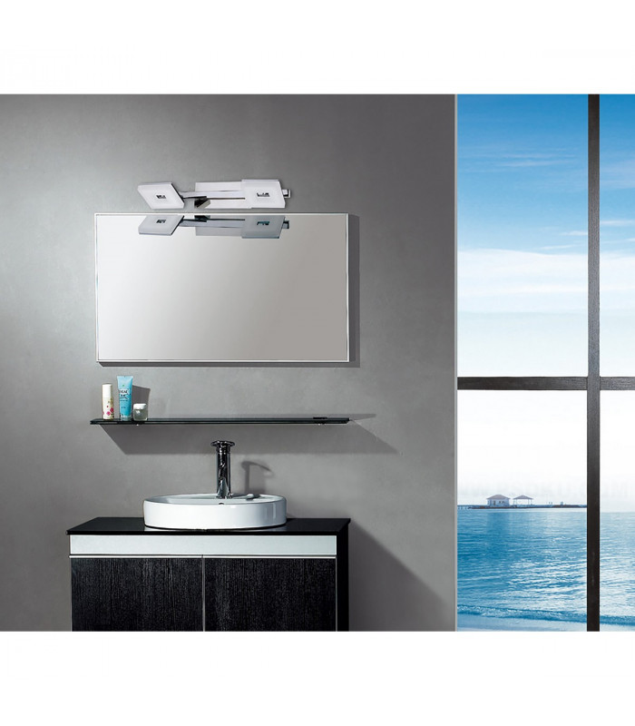 Marc Wall Lamp 1 Light 5W LED 3000K IP44, 450lm, Polished Chrome/Frosted Acrylic, 3yrs Warranty