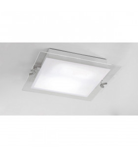 Melbourne Square Ceiling 15W LED 3000K 1350lm Polished Chrome/Frosted White Glass 3yrs Warranty-2