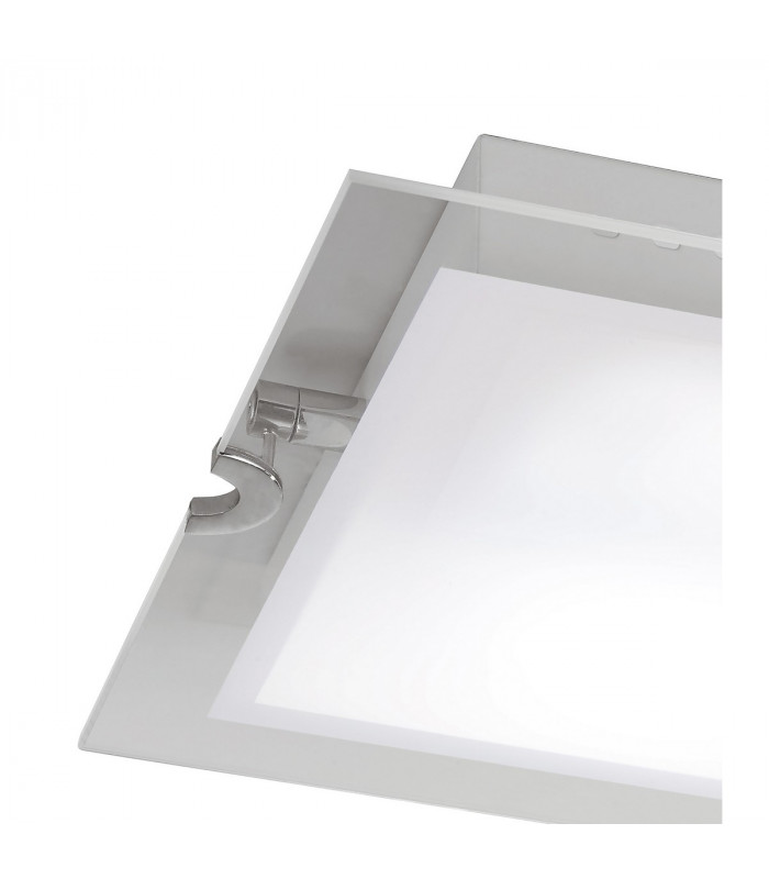 Melbourne Square Ceiling 15W LED 3000K 1350lm Polished Chrome/Frosted White Glass 3yrs Warranty-4