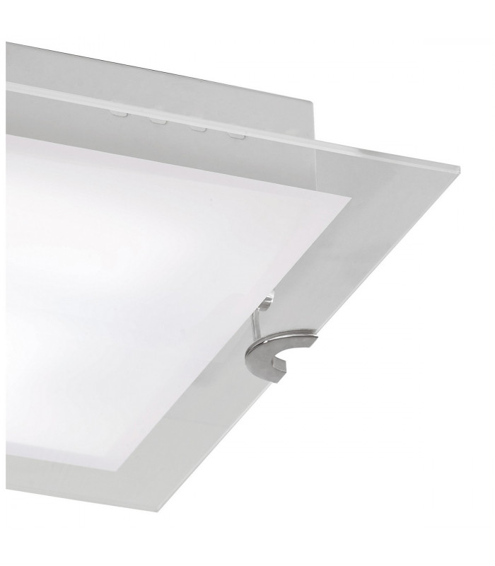 Melbourne Square Ceiling 15W LED 3000K 1350lm Polished Chrome/Frosted White Glass 3yrs Warranty-6