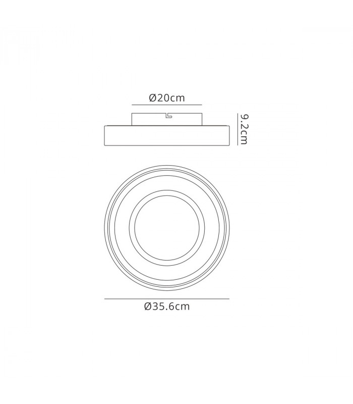 Moca Flush 36cm Round 30W LED 4000K 1900lm White / Mocha 3yrs Warranty-6