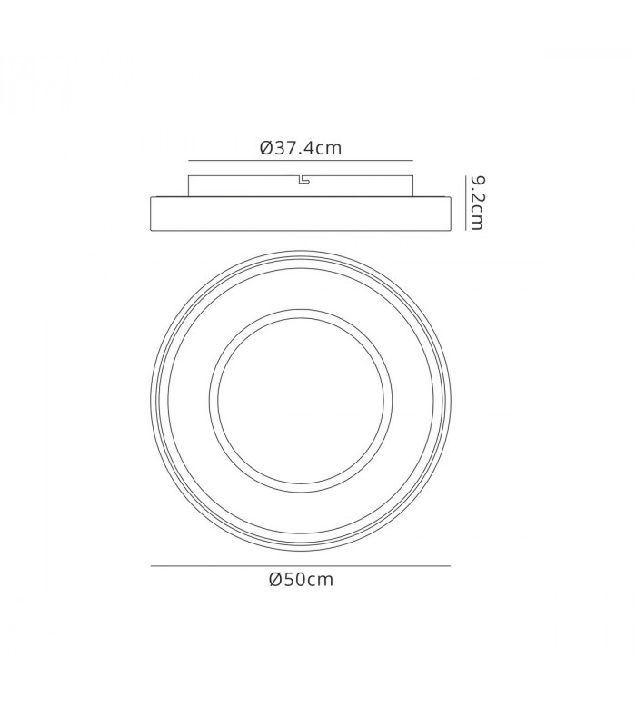 Moca Flush 50cm Round 40W LED 4000K 2400lm White / Mocha 3yrs Warranty-6