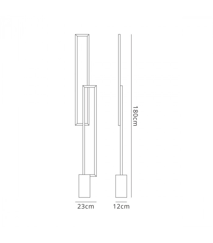 Mural Floor Lamp 48W LED 3000K 3840lm IP20 Matt Black 3yrs Warranty-6