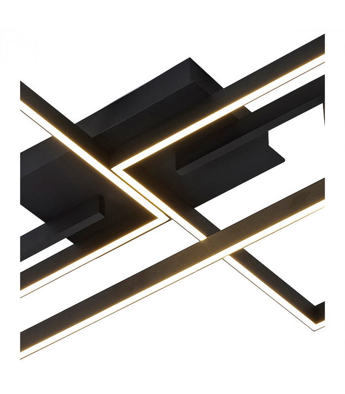 Mural Rectangular Ceiling 48W LED 3000K 3840lm IP20 Matt Black 3yrs Warranty-3