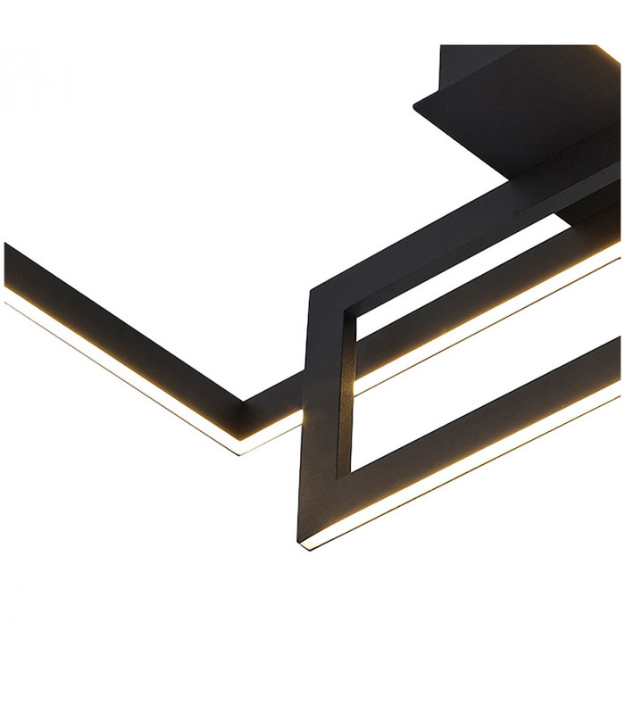 Mural Rectangular Ceiling 48W LED 3000K 3840lm IP20 Matt Black 3yrs Warranty-4