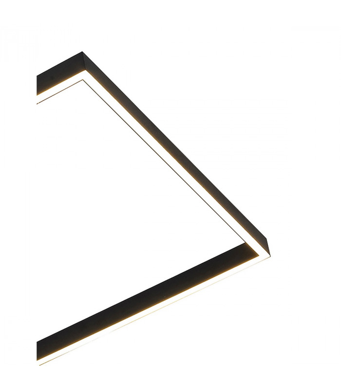 Mural Rectangular Ceiling 48W LED 3000K 3840lm IP20 Matt Black 3yrs Warranty-5