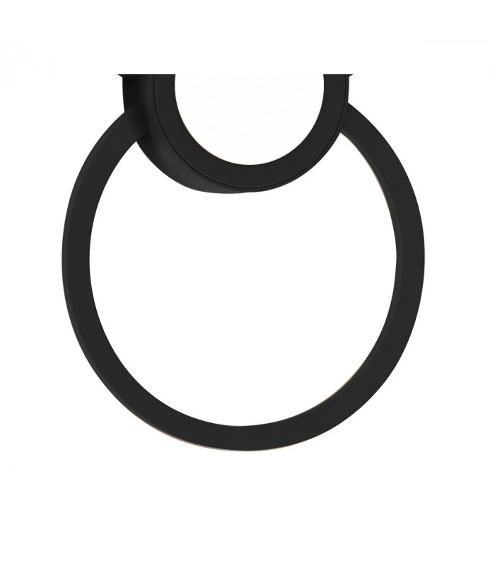 Mural Wall Lamp Circles 24W 3000K 1440lm Matt Black 3yrs Warranty-4