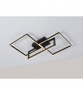 Mural Rectangular Ceiling Dimmable 48W LED 3000K 3840lm IP20 Matt Black 3yrs Warranty-2