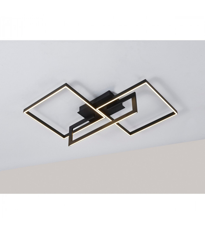 Mural Rectangular Ceiling Dimmable 48W LED 3000K 3840lm IP20 Matt Black 3yrs Warranty-2