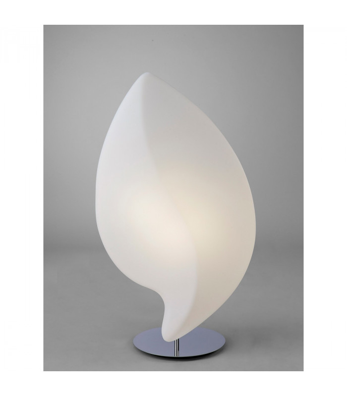 Natura Table Lamp 2 Light E27 Large Indoor Polished Chrome/Opal White-2