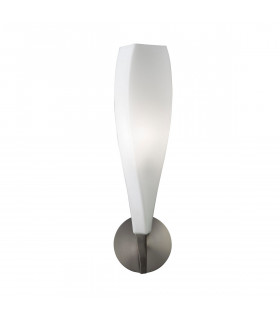 Neo Wall Lamp Switched 1 Light E27 Satin Nickel/Frosted White Glass-1