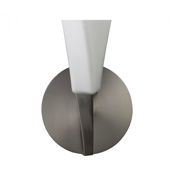 Neo Wall Lamp Switched 1 Light E27 Satin Nickel/Frosted White Glass-8