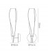 Neo Wall Lamp Switched 1 Light E27 Satin Nickel/Frosted White Glass-11