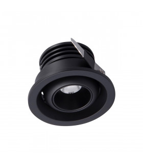 Neptuno Recessed Spotlight Mini Swivel 3W LED 2700K 210lm Black 3yrs Warranty-1