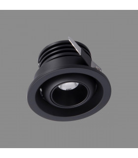 Neptuno Recessed Spotlight Mini Swivel 3W LED 2700K 210lm Black 3yrs Warranty-2