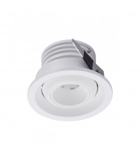 Neptuno Recessed Spotlight Mini Swivel 3W LED 2700K 210lm White 3yrs Warranty-1