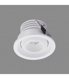 Neptuno Recessed Spotlight Mini Swivel 3W LED 2700K 210lm White 3yrs Warranty-2