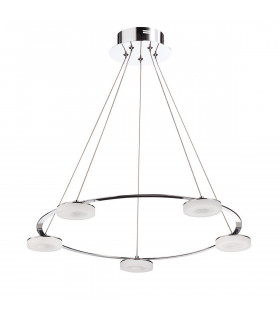 Nimbus Pendant 5 Light 25W LED 3000K 2200lm Polished Chrome/Frosted Acrylic 3yrs Warranty-1