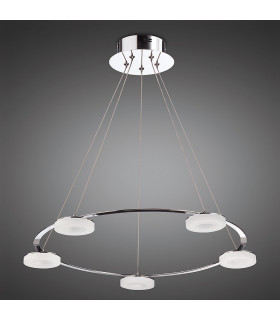 Nimbus Pendant 5 Light 25W LED 3000K 2200lm Polished Chrome/Frosted Acrylic 3yrs Warranty-2